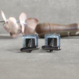 Angel & Devil cuff links, Black and white color, Unique gift for men
