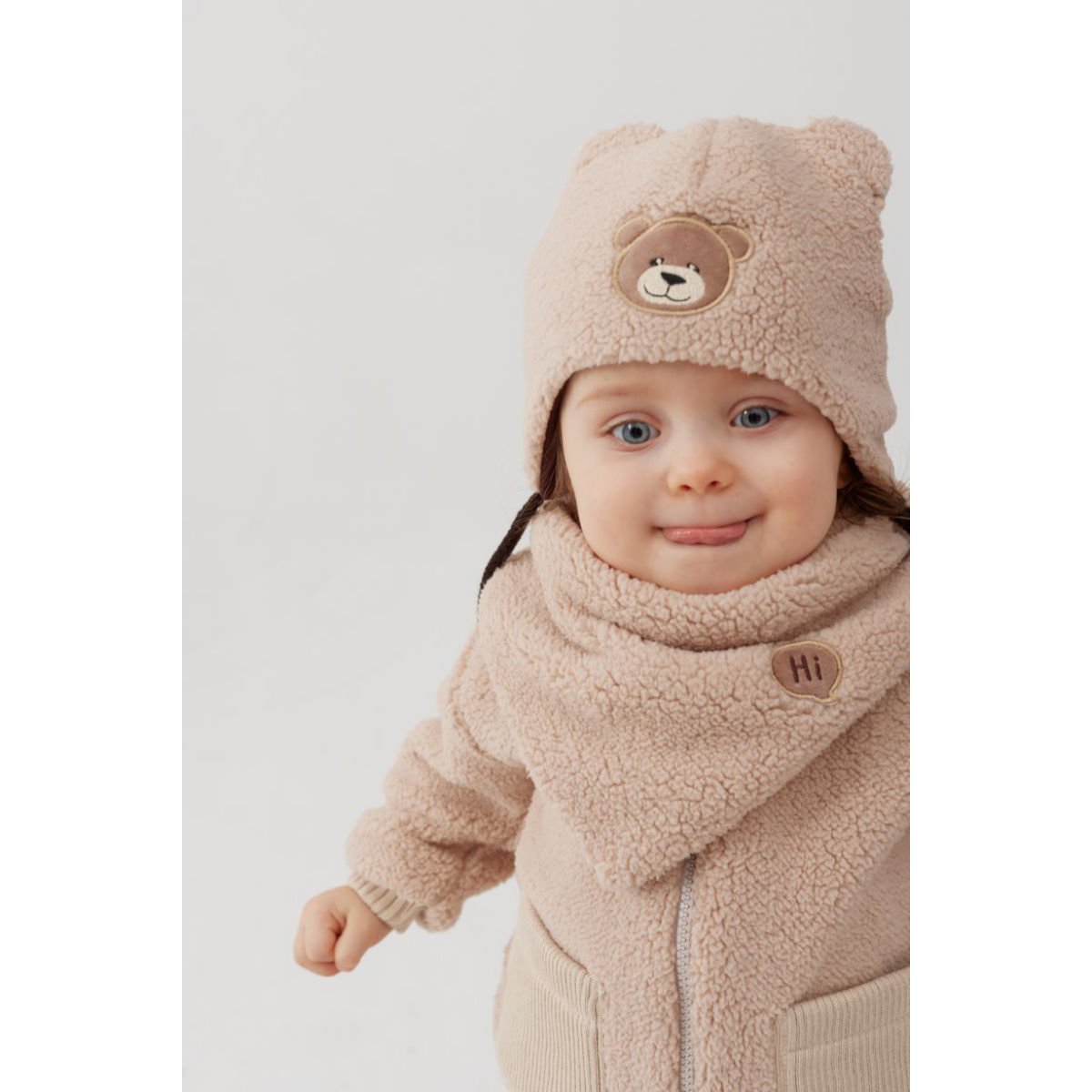 Kurtka dziecięca pluszowa LEO BEIGE