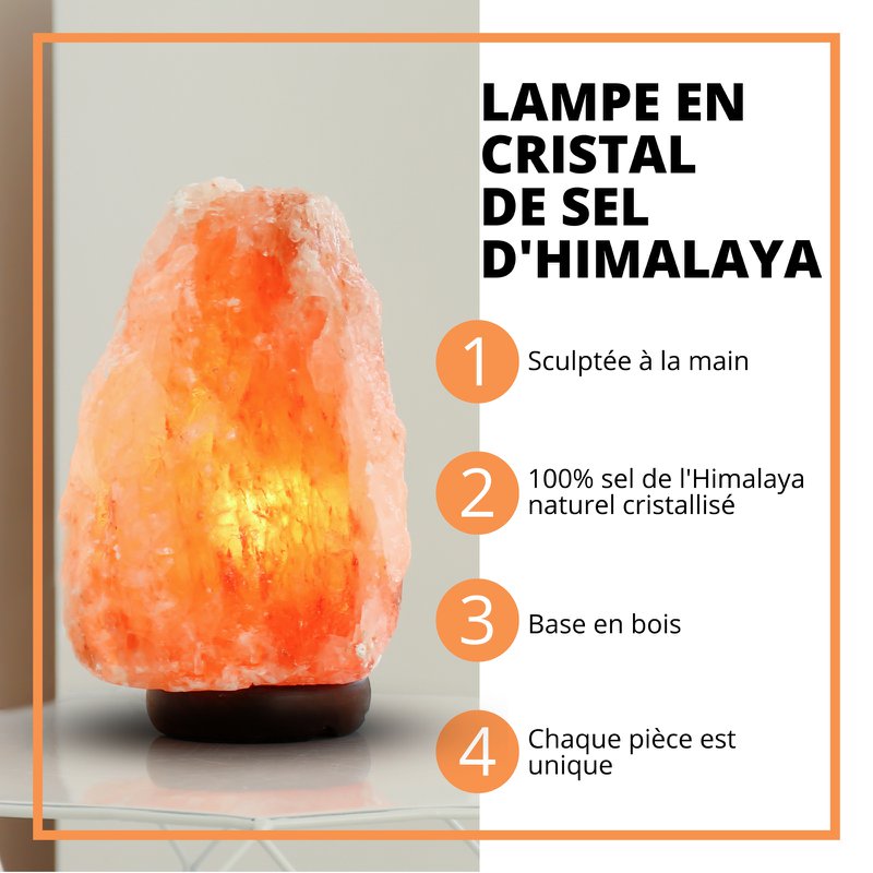 Himalaya Zout Kristallen Lamp | 2 maten om uit te kiezen