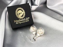 Echte paardenbloemoorbellen - 925 sterling zilver - elegante bloemensieraden - OHR925-12