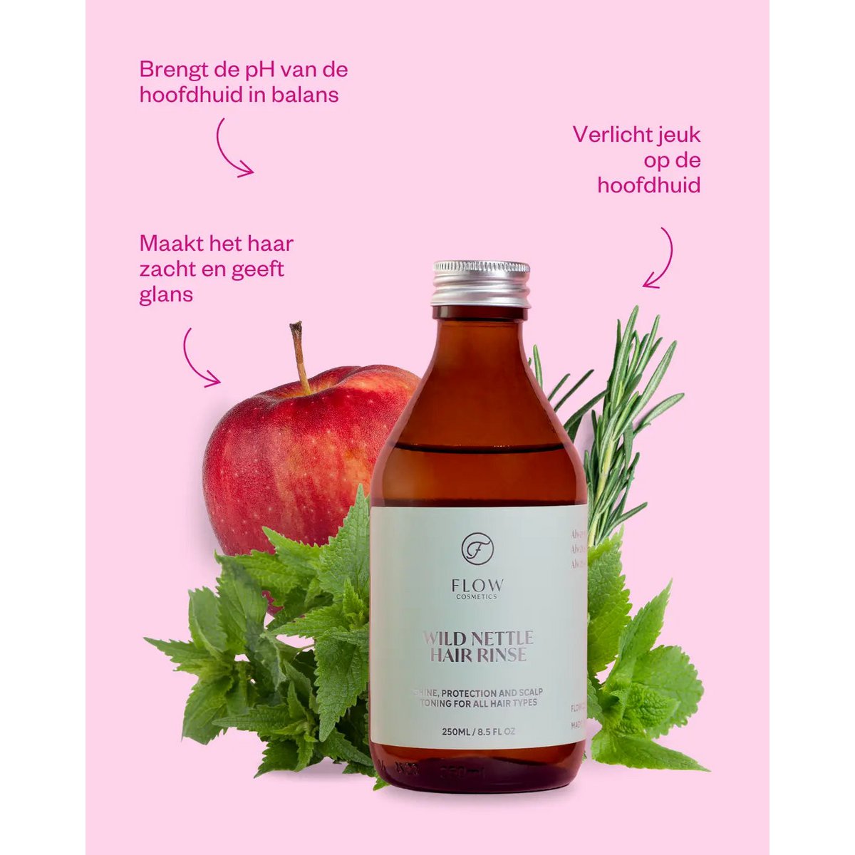 Appelazijn haarspoeling - Wild Nettle Hair Rinse