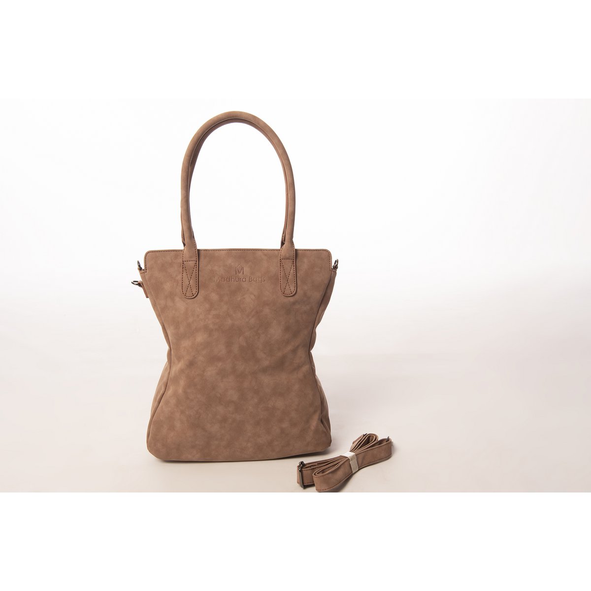 hand/shoulder bag dark brown curvy