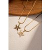 Collier étoile de mer nacre acier inoxydable doré tendance été