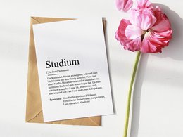 Definitie van "studie" wenskaart