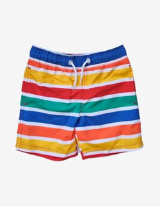 Kinder Schwimmshorts mit Happy Streifen, UV-Schutz UPF 50+