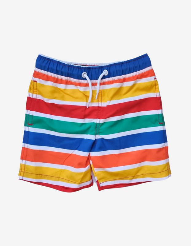 Kinder Schwimmshorts mit Happy Streifen, UV-Schutz UPF 50+