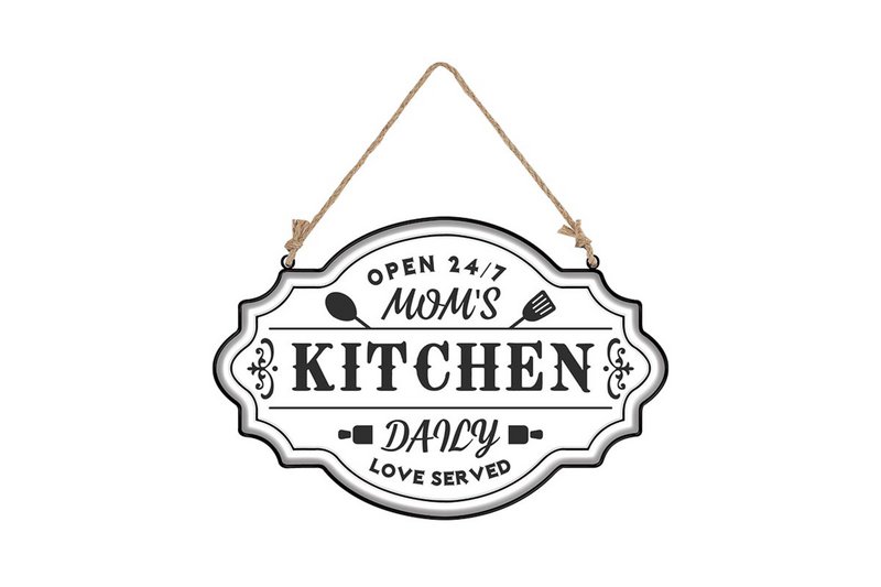 Targa in metallo Cucina 30x20 cm Isabelle Rose