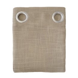 Translucent curtain made in eyelets. Quality curtains made with recycled materials. Linen color. Curtains for living room, bedroom and kitchen.