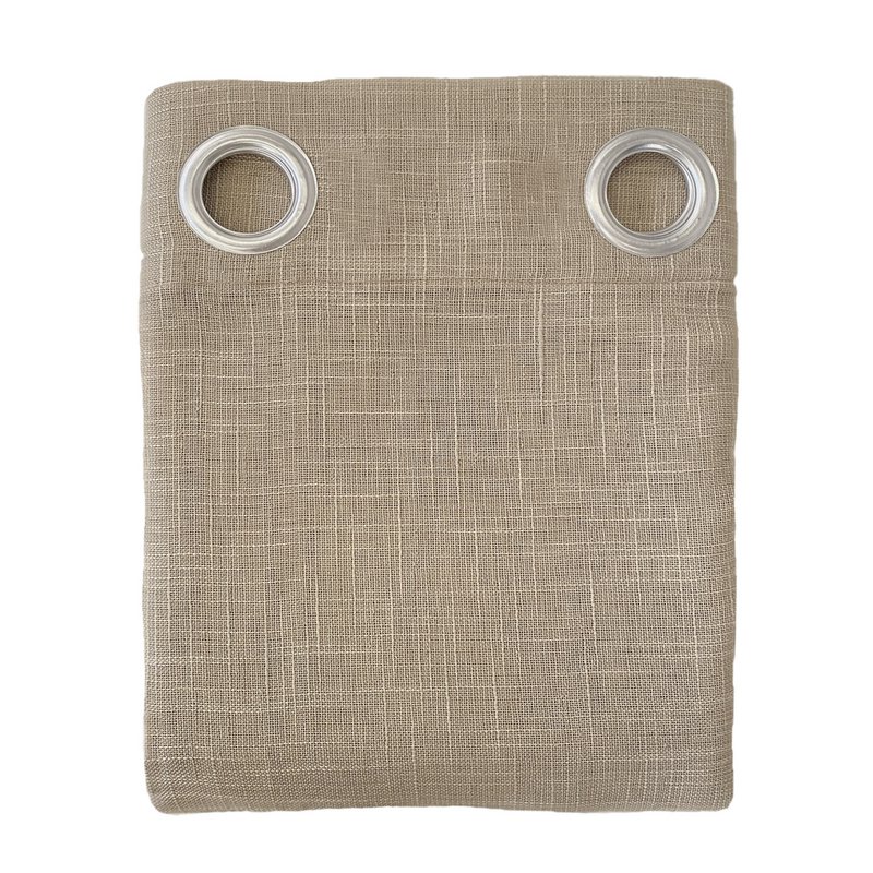 Translucent curtain made in eyelets. Quality curtains made with recycled materials. Linen color. Curtains for living room, bedroom and kitchen.