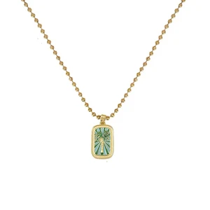 LOUIZ Necklace with Palm Tree