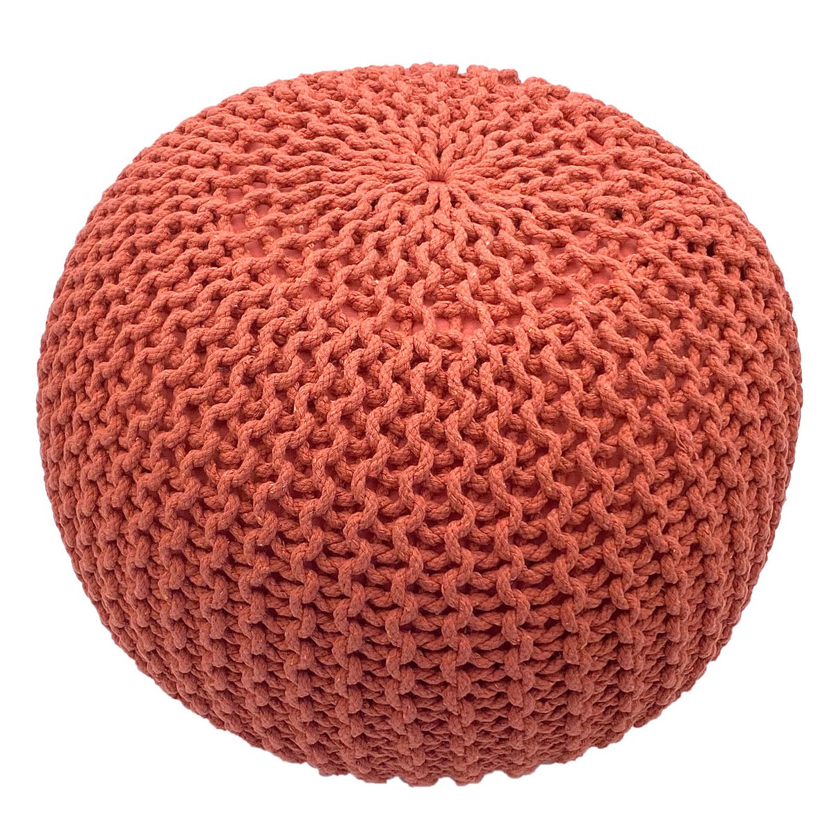 Brei -ontlasting pouf Ø 45 H 30 cm cm stoel pouf breien vloer kussen
