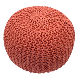 Knitted stool pouf Ø 45 H 30 cm cm seat pouf knitted floor cushion