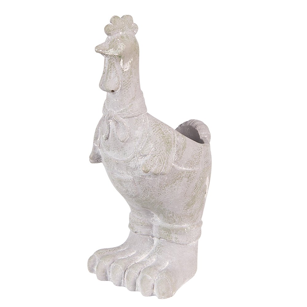 Blumenpot -Hahn 11x10x26 cm grauer Stein