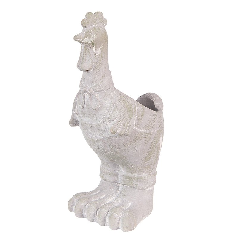 Blumenpot -Hahn 11x10x26 cm grauer Stein
