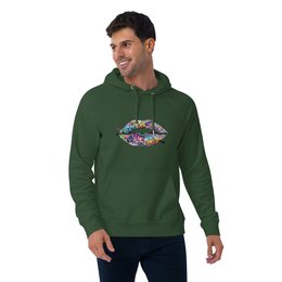 Lipstickjungle unisex økologisk raglan hættetrøje