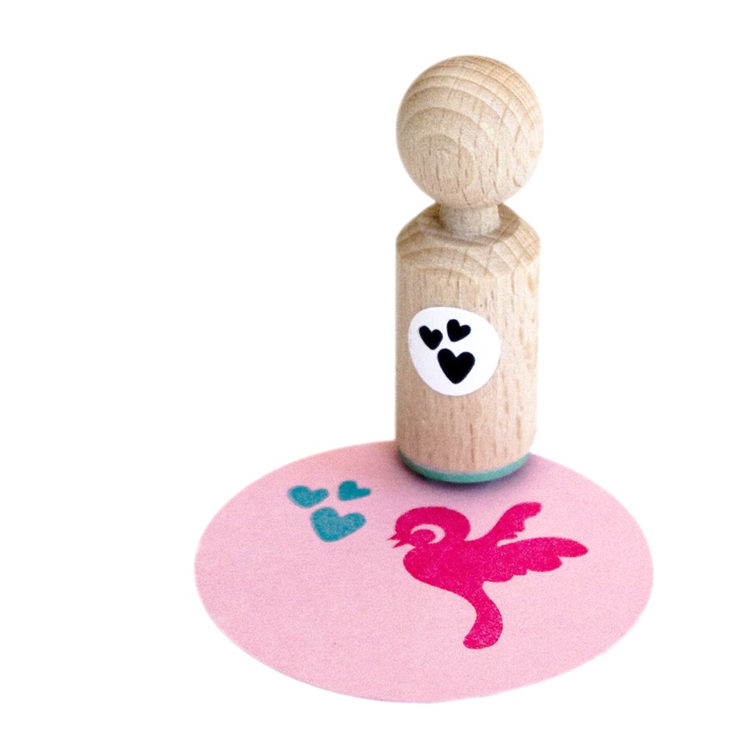 Mini tampon 3 cœurs