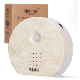  "Natural stone round music box, cream beige color, soft texture, baby mobile musicbox"