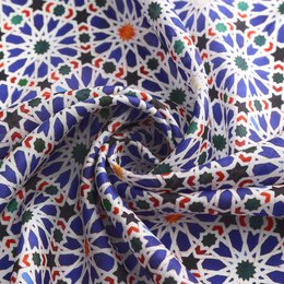 Foulard Carré Bleu Zellige v2