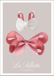 Maxima hair bow set with clip - Bunny and big friend