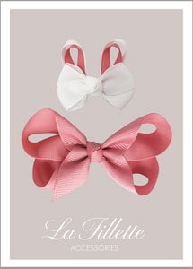 Maxima hair bow set with clip - Bunny and big friend