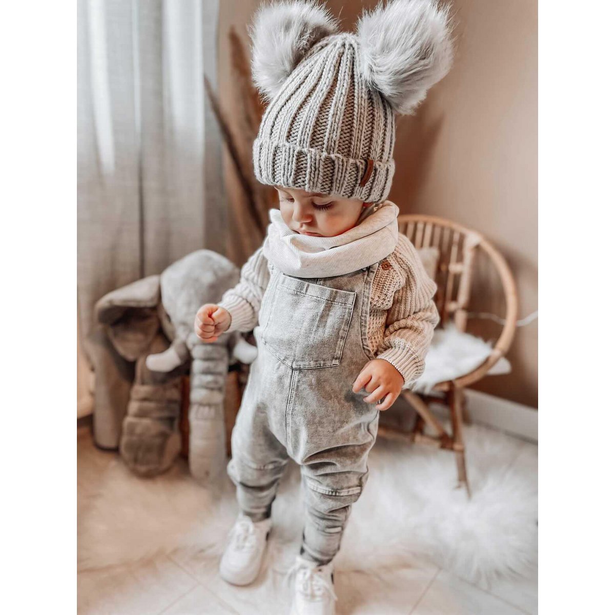 Mickey Mouse Winter Hat Grey - Kids