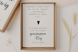 Gift box wedding black/white - money gift "forever"