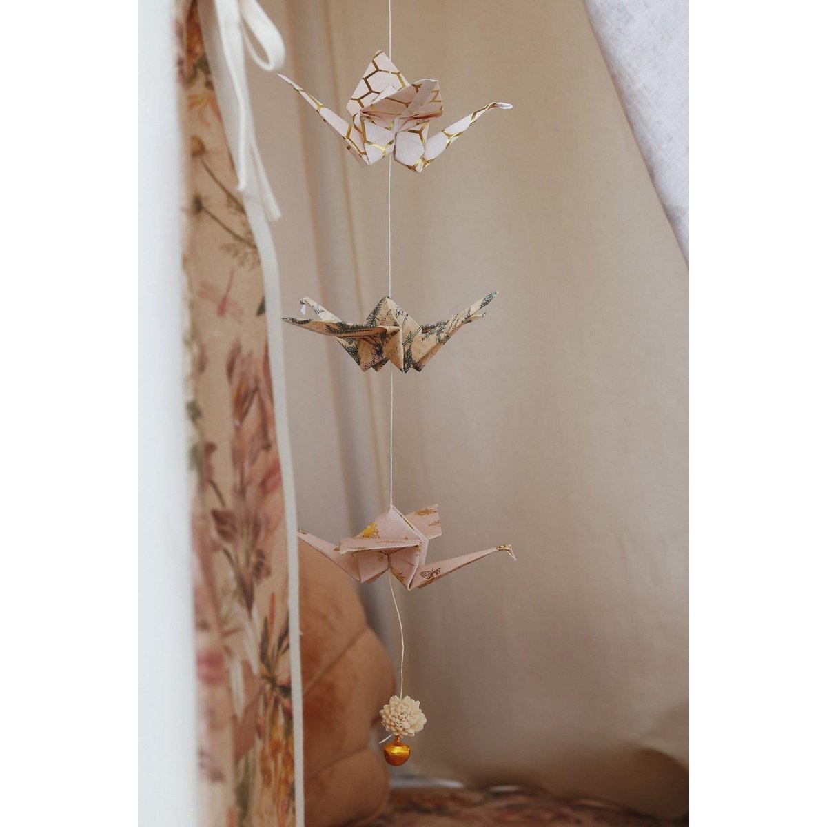“Gold Bee” Origami Nursery Mobile