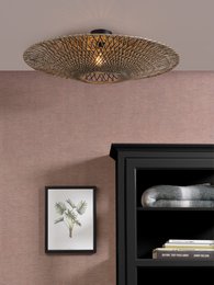 Plafón Bali 87cm zw/nat., L