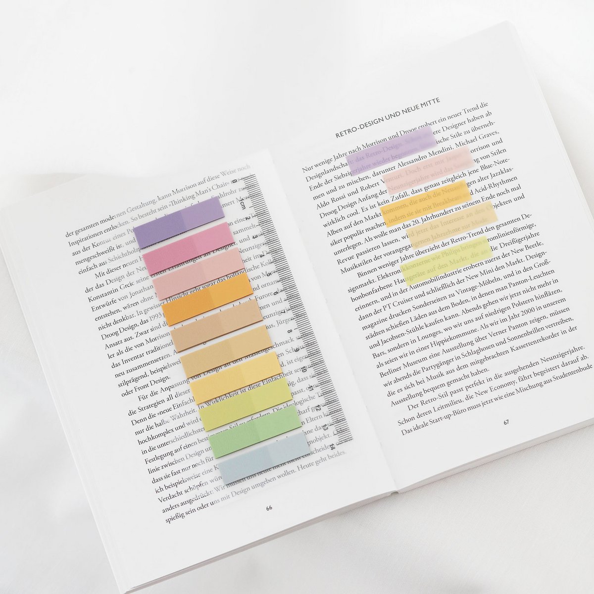 Pastel Ponies | Ordinate Sticky Notes | Transparent Haftnotizen zum Markieren | Haftstreifen |  Bürobedarf