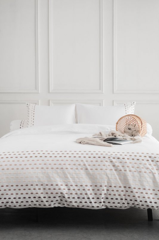 Odette Neutrals Duvet Cover made from 100% long staple cotton percale