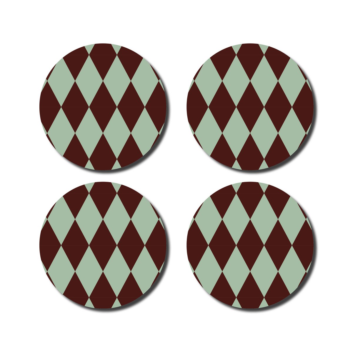 Untersetzer · Diamantminze/Aubergine