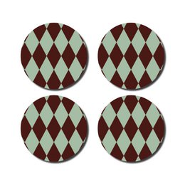 Coasters · Diamond mint/eggplant