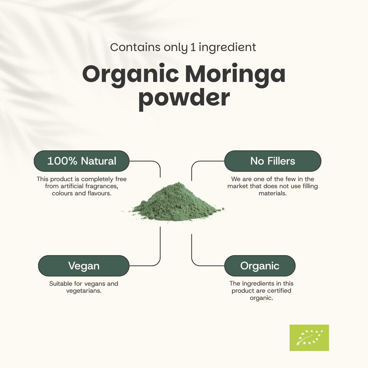 Organiczny proszek Moringa - 60 gramów