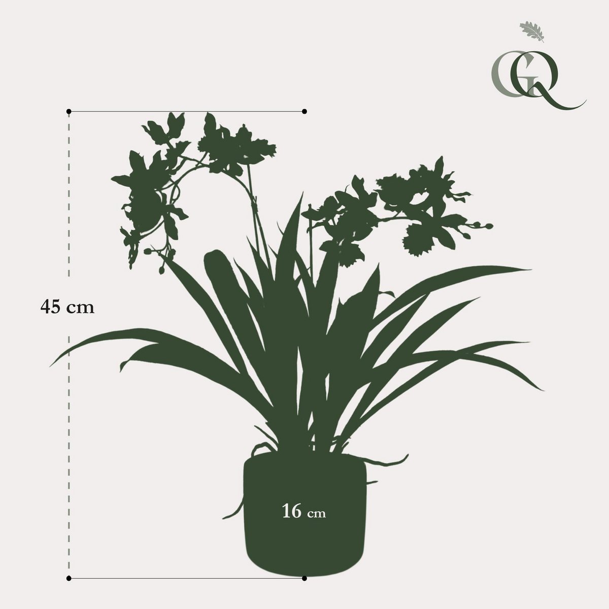 Planta artificial - Orquídea - Burdeos - 45cm