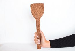 Træ køkkenspatel | Stor størrelse 33 cm | naturlig