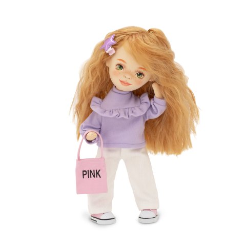 Soft toy, Sweet Sisters - Sunny in a Purple Sweater + bonus accessories set (35cm)