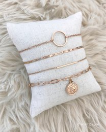 Chain Bracelet with Ring - Rose Gold