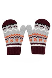 Gloves – 30% wool AVERARDO – burgundy
