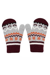 Handschuhe – 30 % Wolle AVERARDO – Burgunderrot