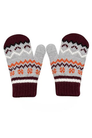 Gloves – 30% wool AVERARDO – burgundy