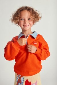 TWO-TONE POLO LOVES YOU SWEATSHIRT