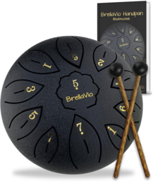 BrellaVio Håndpan med Lesson Book - Sort - 16cm