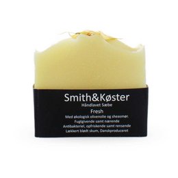 Hand soap with a fresh, peppermint scent. Rectangular bar with a textured surface.