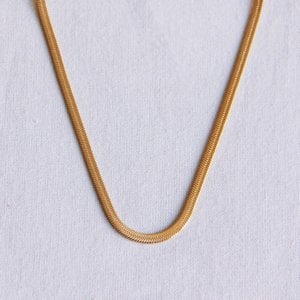 Flat “Snake” chain 3mm - gold color