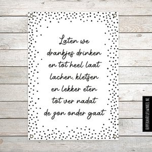 Gartenposter XL schwarz/weiß