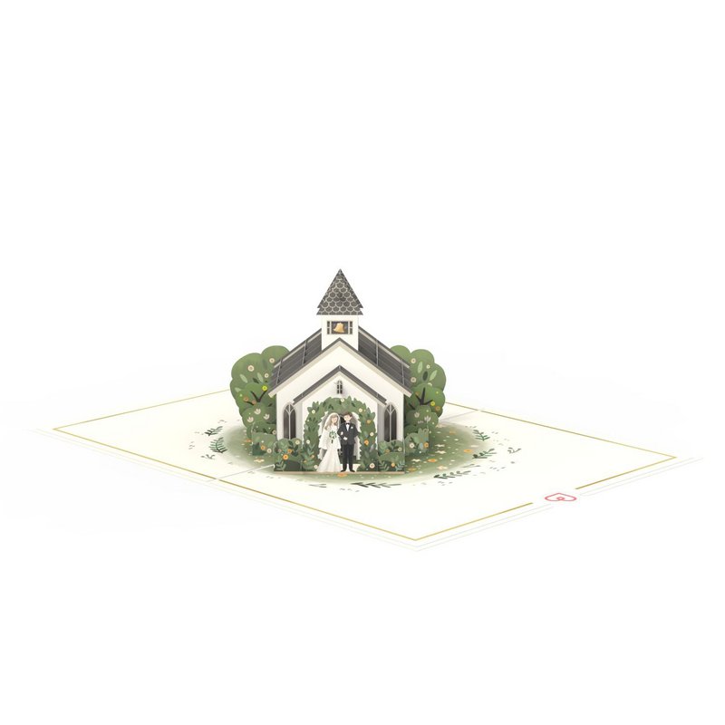 Wedding Chapel Pop Up Card