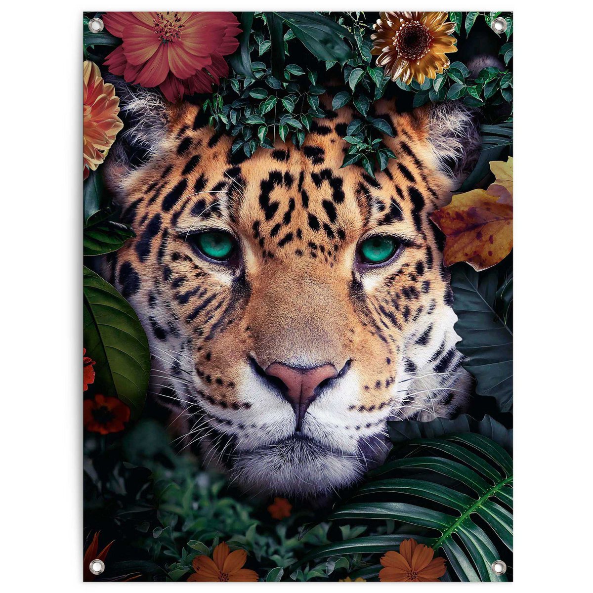 Gartendeko Gartenposter Leoparden 80x60