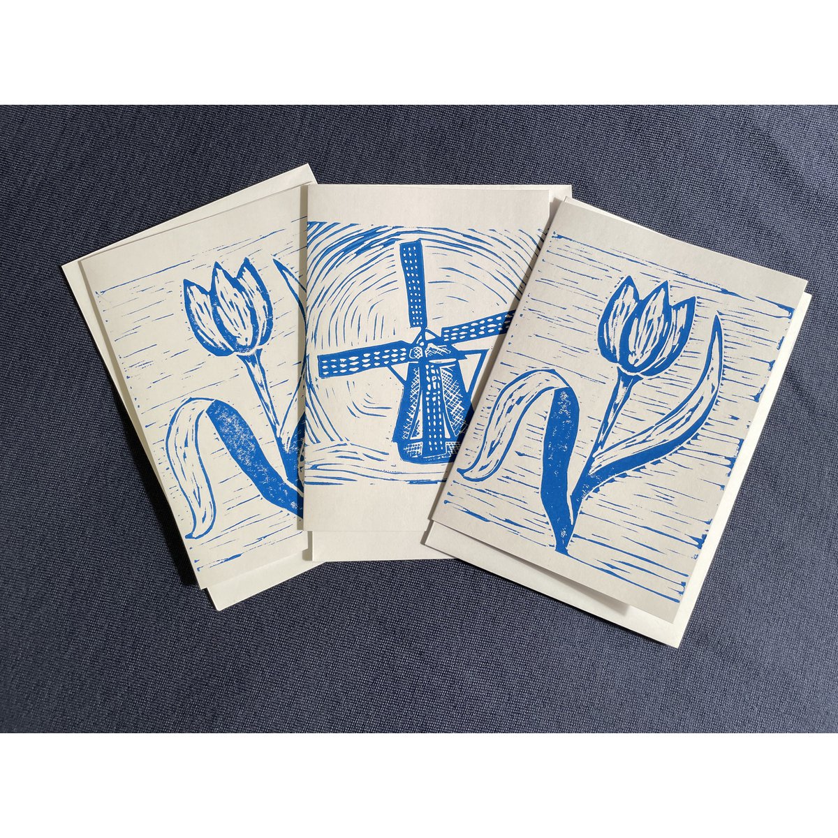 Cartes de vœux bleu néerlandais
