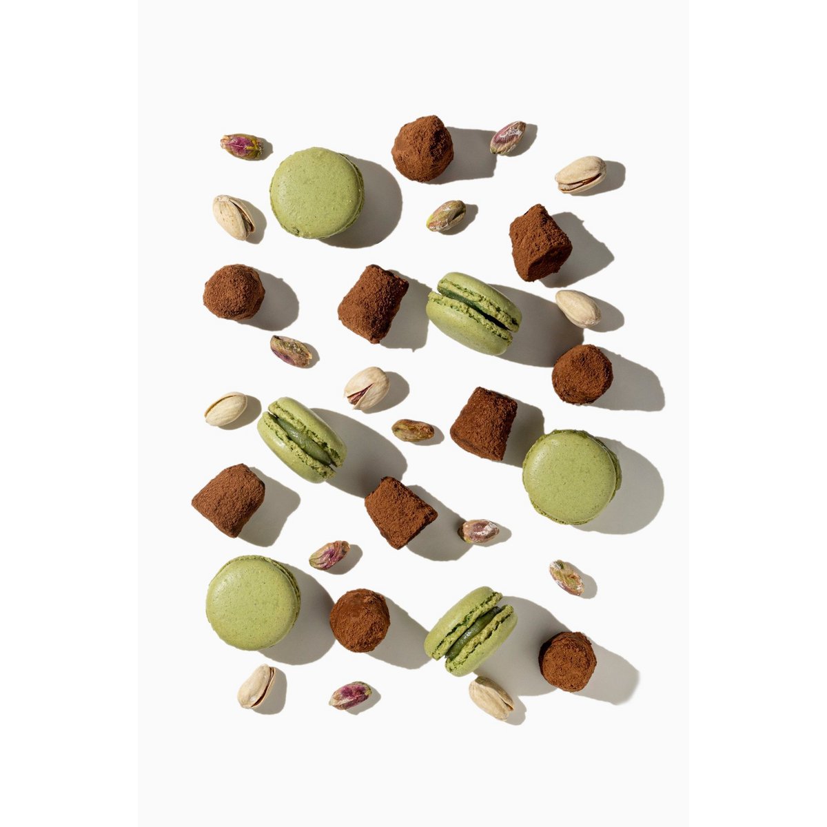 Truffes au chocolat de macaron de pistache - Bull