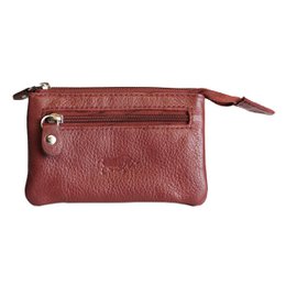 Portachiavi In 11 Colori - Portachiavi In Pelle - Con 2 Tasche Con Cerniera